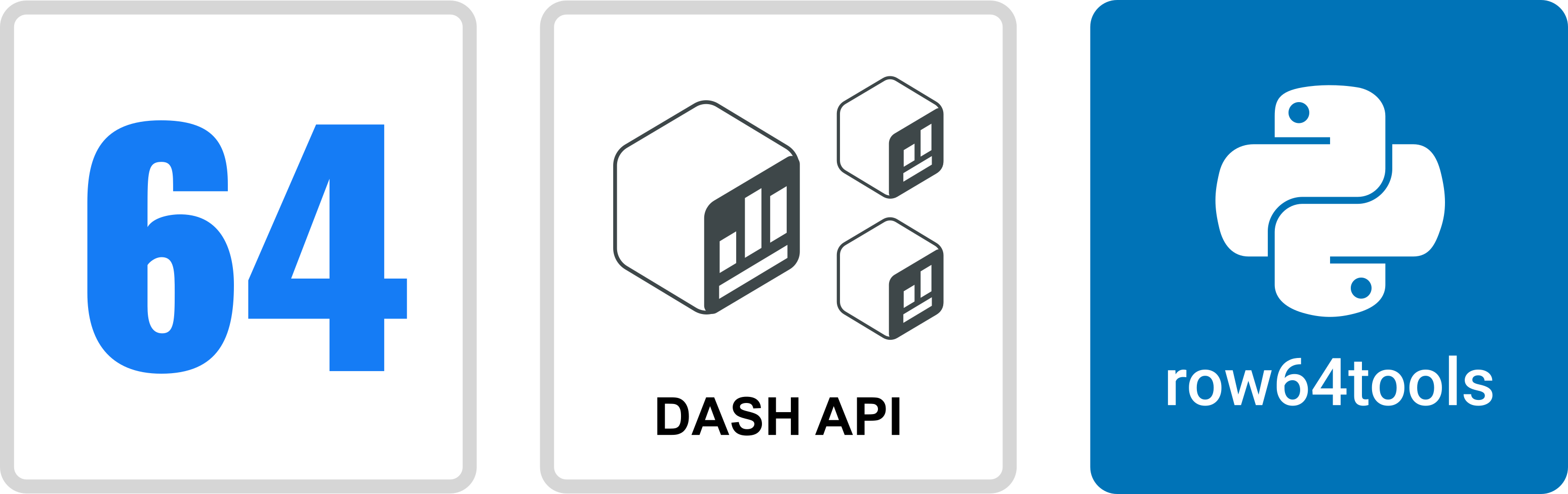 A green square with the words DASH API written on it.