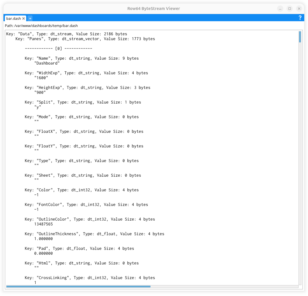 A computer screen displaying a list of data.