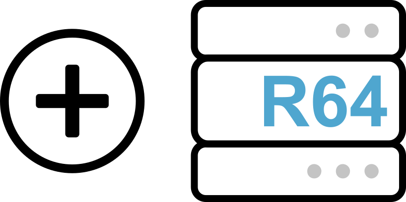A white and blue power button.