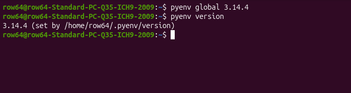 A computer screen displays a program called Pyvenv Global Version.