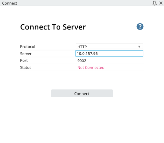A computer screen with a message that says Connect to Server.