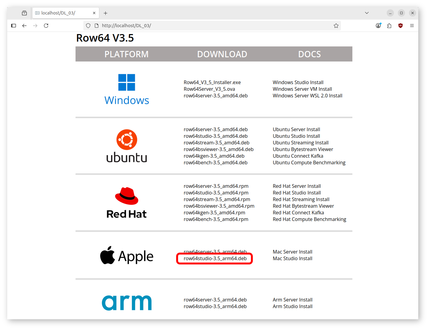 A screenshot of a computer screen showing a list of operating systems, including Windows, Ubuntu, and Apple.