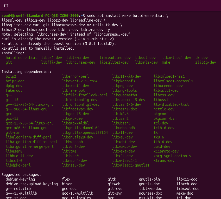 A computer screen displays a list of software programs.