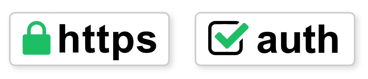 A white button with a green checkmark on it.