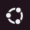 A logo with a circle and three dots in the center.