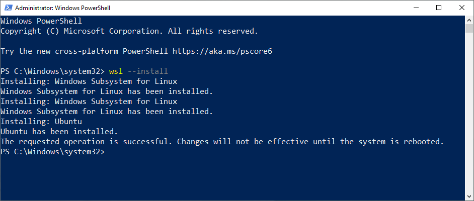 A blue screen with a message that says installation for Linux has been completed .