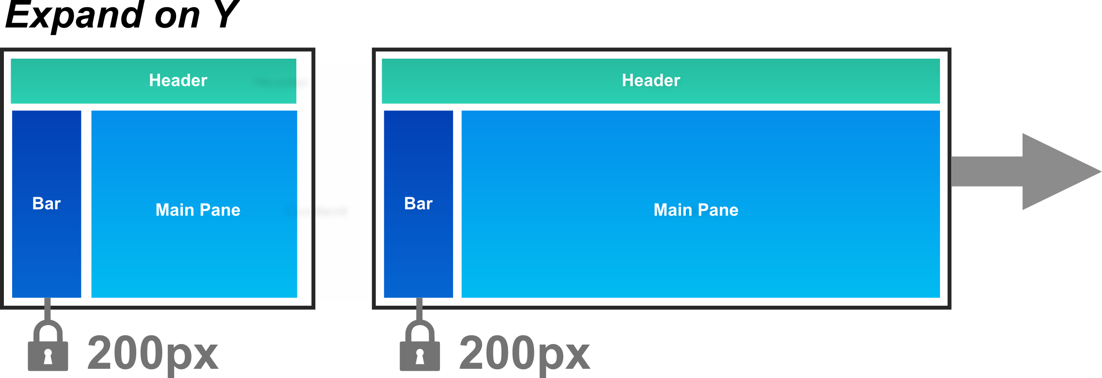 A blue and white image of a bar with a main page and a header.