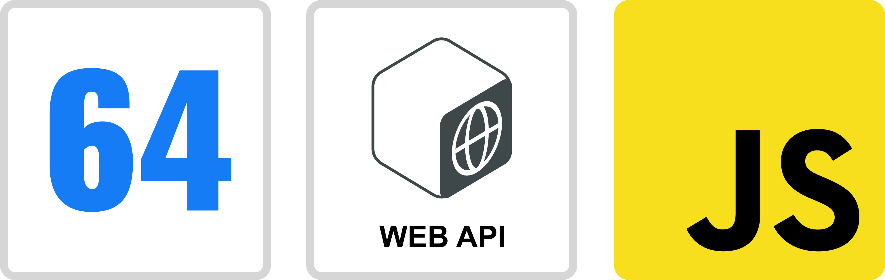 A green square with a web API logo.
