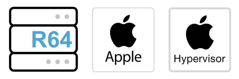A white apple logo with a black outline.