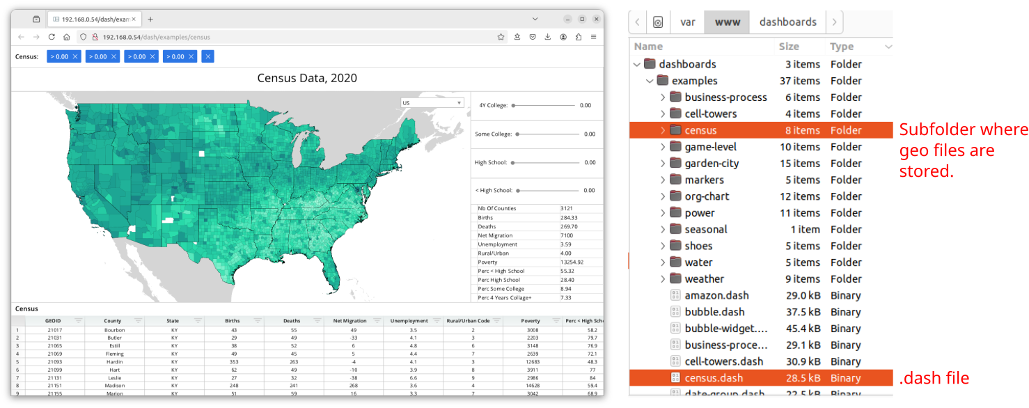 A map of the United States is displayed on a computer screen.