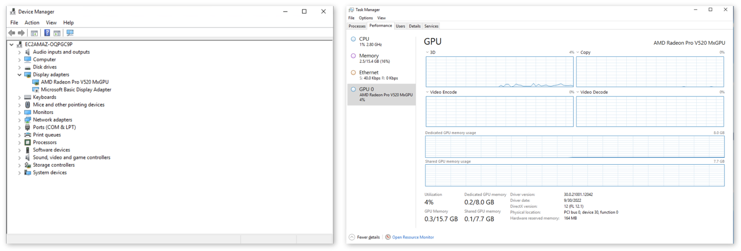 A computer screen displays a graph showing the amount of memory available.