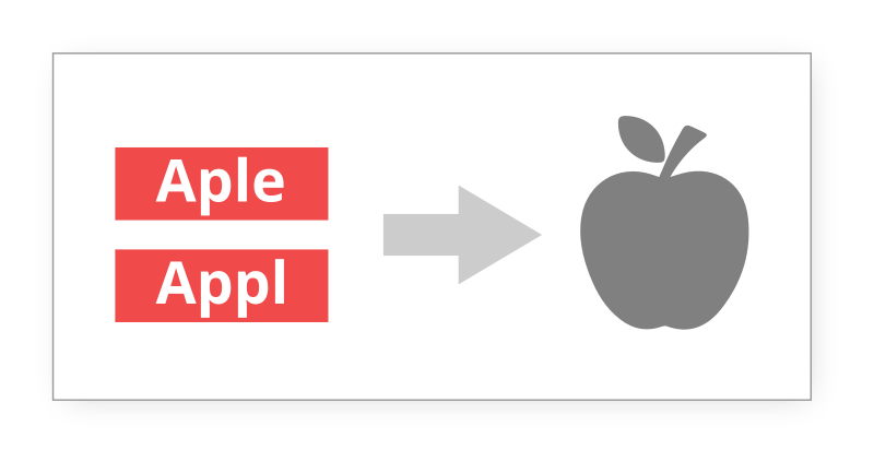A red and white apple logo is shown on a green background.