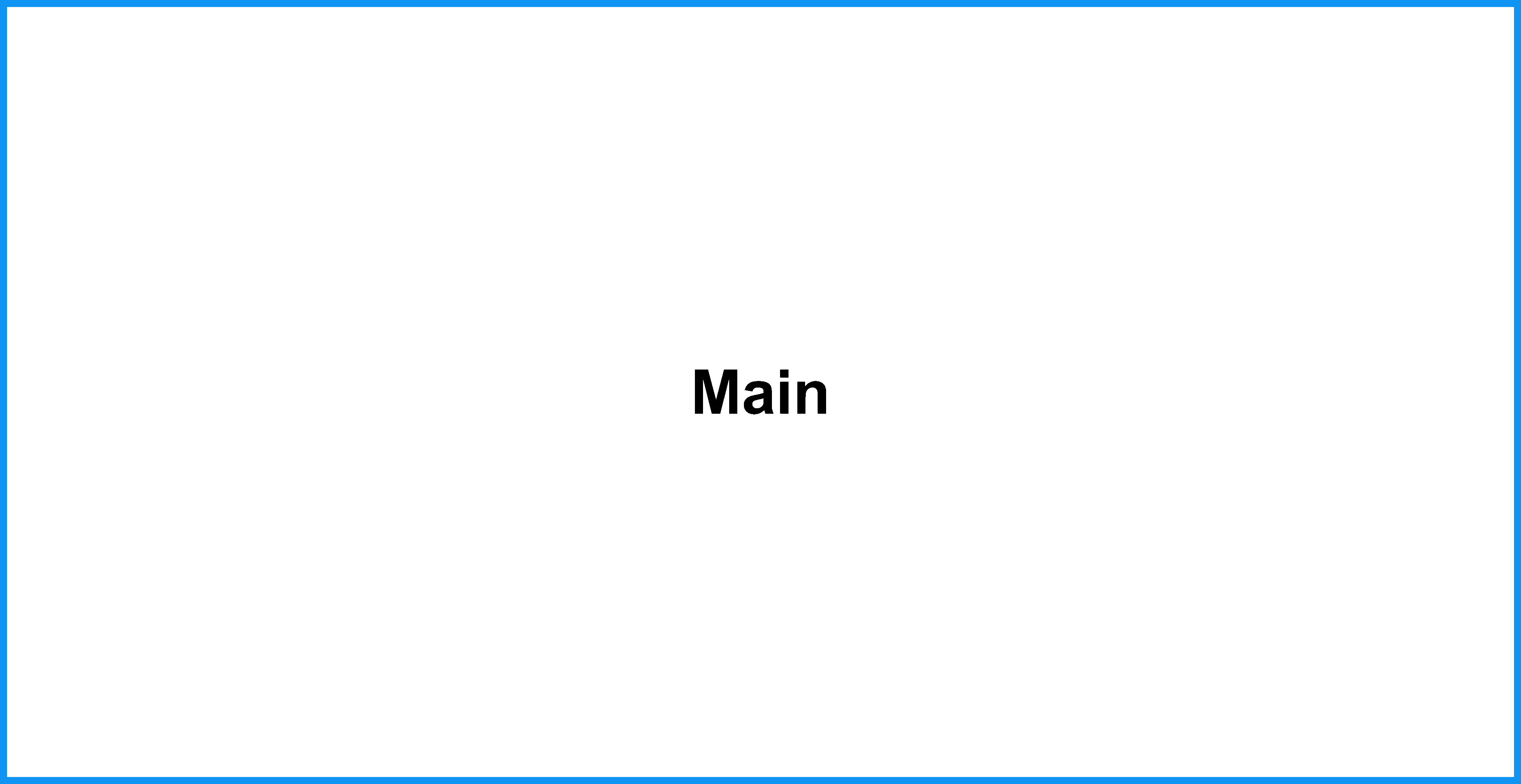 A white background with the word main written in black.