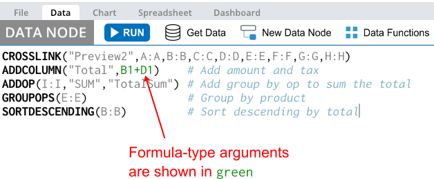 A computer screen displaying a formula type argument.