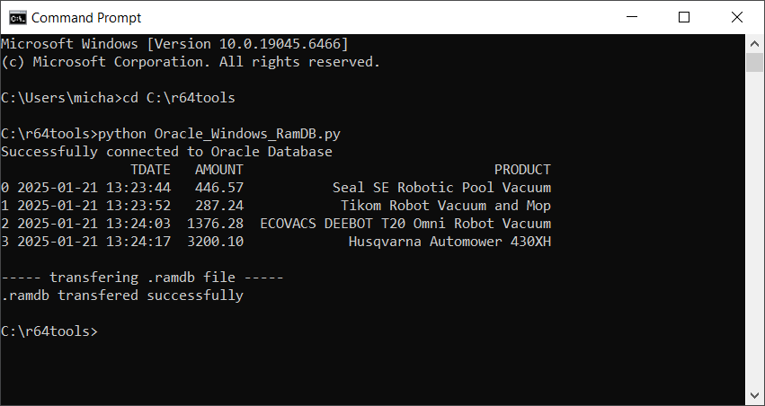 A black screen with a message about a robotic pool vacuum.