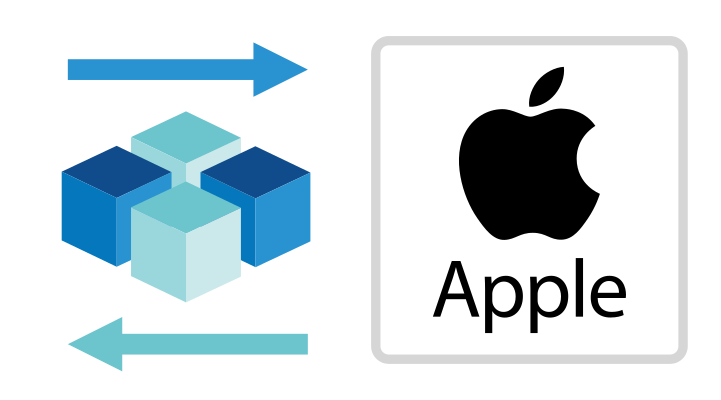 A green background with a white apple logo.