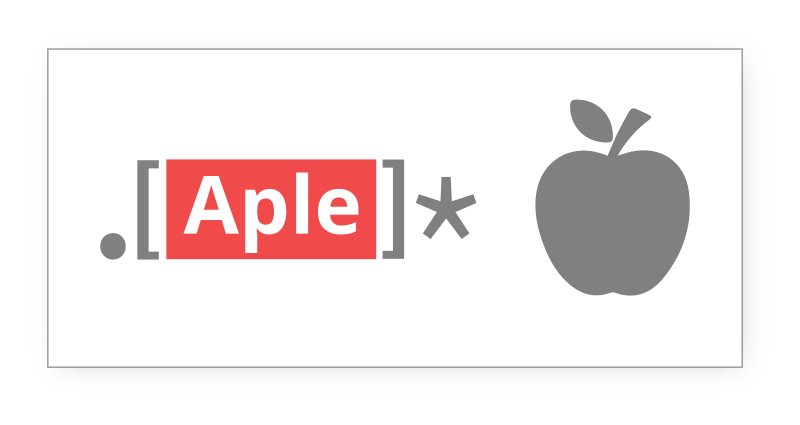 A red and white apple logo is displayed on a green background.