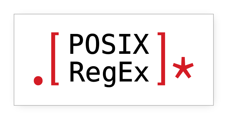 A green background with white text reading posix regrex .