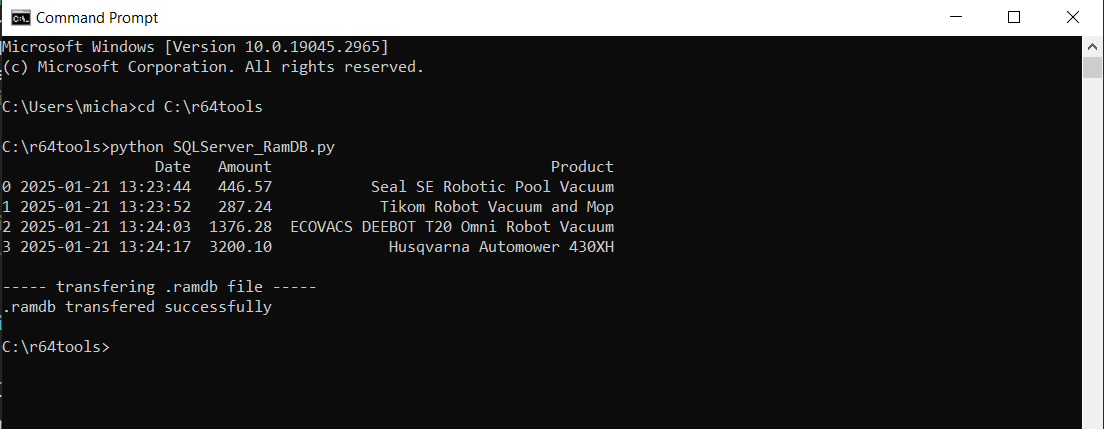 A black computer screen displays a product description for a robotic pool vacuum.